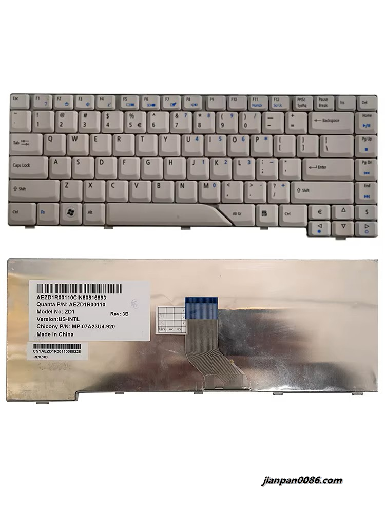 Picture of Oraginal New US Language For Acer Aspire 4730 4730Z White Laptop Keyboard MP-07A23U4-920