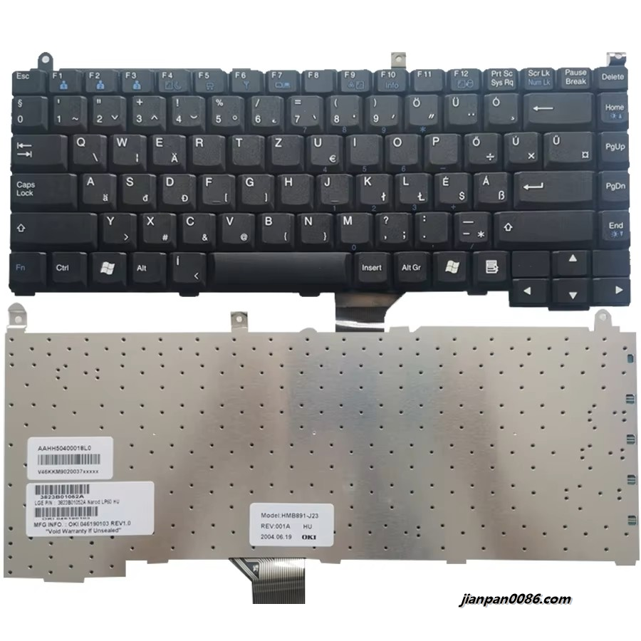 Picture of Oraginal New For LG IdeaPad NX7000 Hungary Language Laptop Keyboard HMB891-J23 3823B01052A