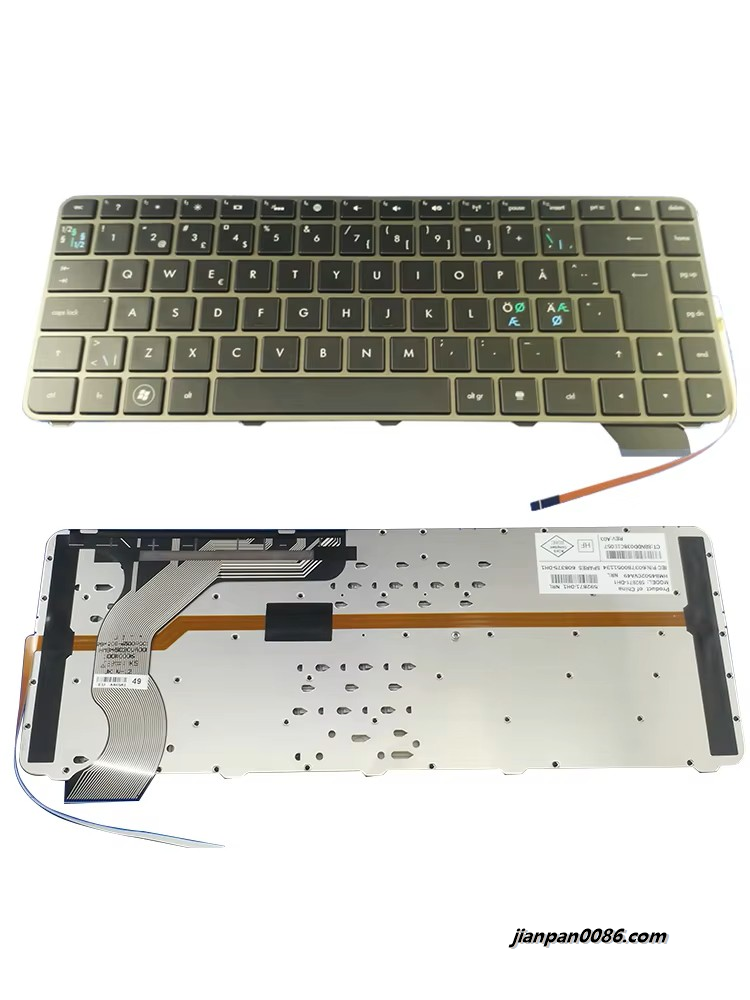 Picture of Original New Norway Language For HP Envy 14 14T 14-1000 14-1100 Laptop Keyboard 592871-DH1 HMB4502CVA49