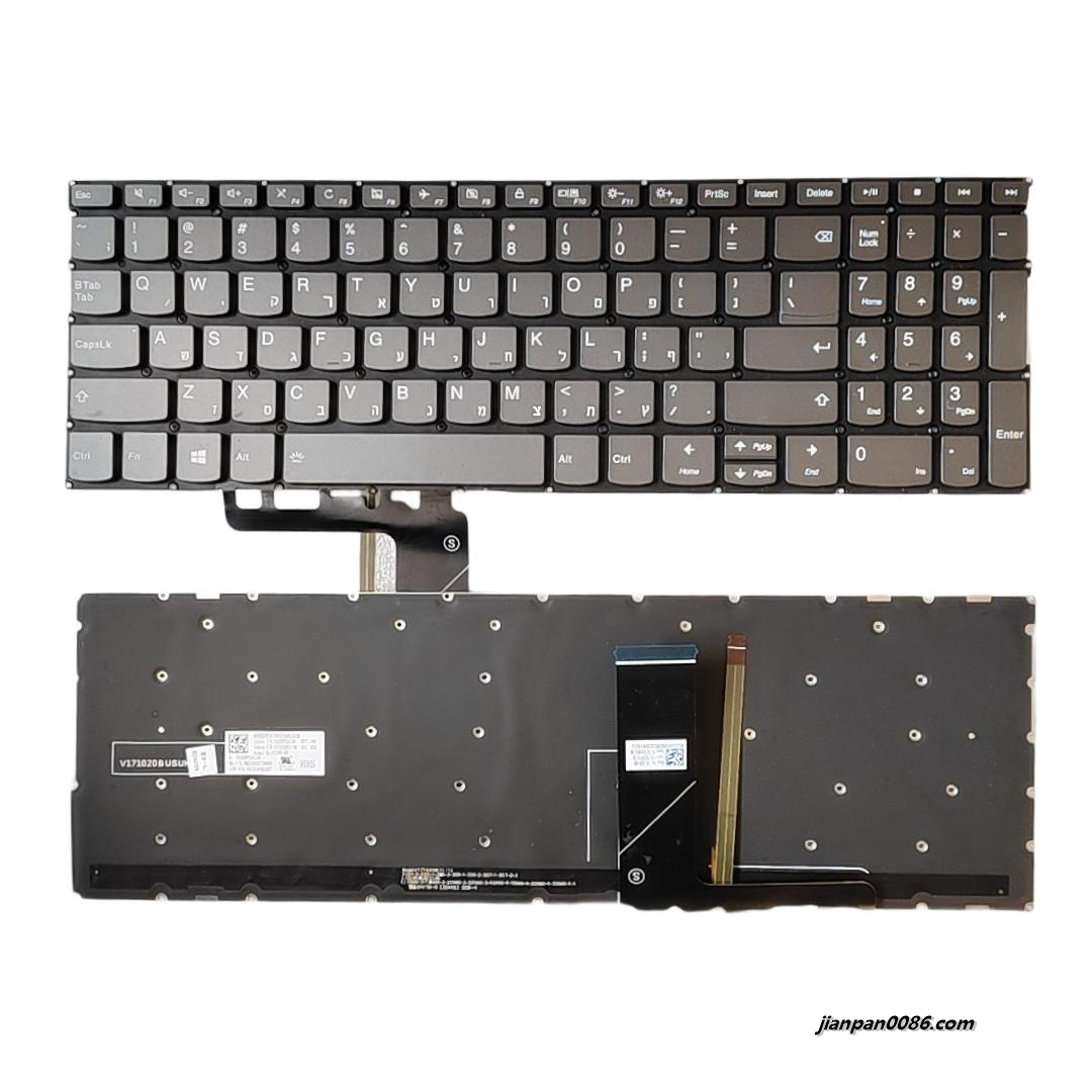 Picture of Original New Hebrew Language For Lenovo Yoga C740 C740-15IML Backlight Laptop Keyboard V171020BS1-HB SN20P24136 PK131FH2A07 S484 