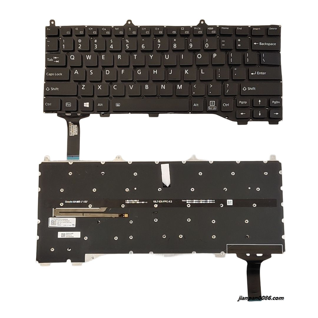 Picture of Original New US Language For Fujitsu Lifebook U7310 U7311 Backlit Laptop Keyboard FJM19L73USJG62 PK1320J5B00 S423