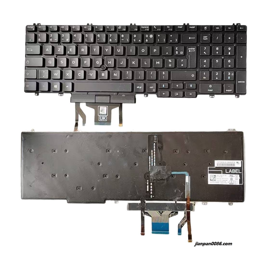 Picture of Original New French Language For Dell Latitude 5500 5501 5510 5511 Backlit Laptop Keyboard SG-97710-2FA SN2004B PK132VX3B17 DP/N:0WMCDP S487 