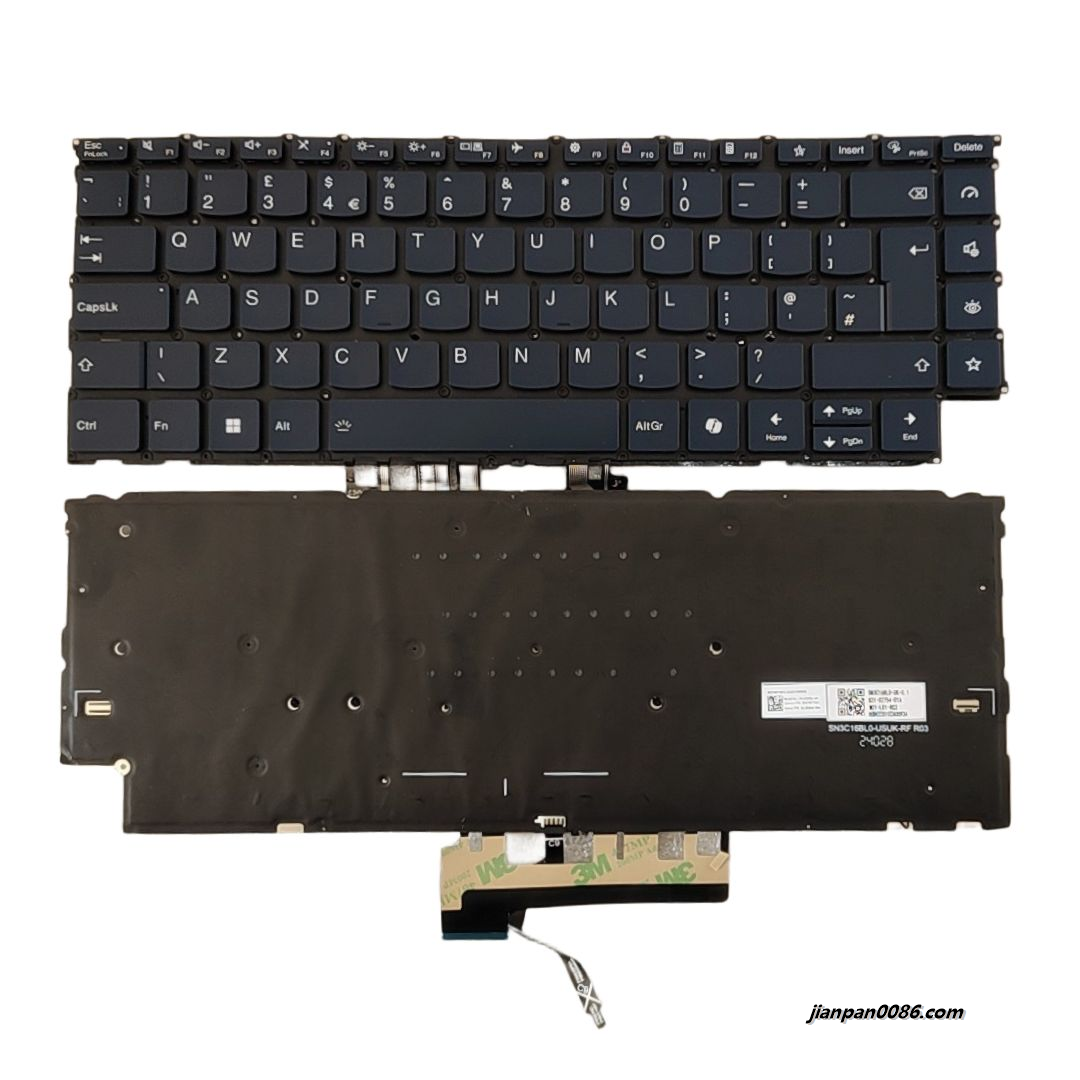 Picture of Original New UK Layout For Lenovo YOGA 9 14 Backlight Blue Laptop Keyboard SG-5840-2BA SN21M77401 S421