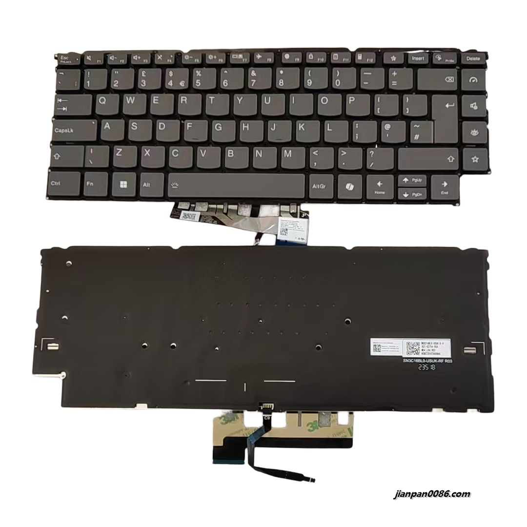 Picture of Original New UK Layout For Lenovo YOGA 9 14 Backlight Grey Laptop Keyboard SG-5830-2BA SN21M77419 S421