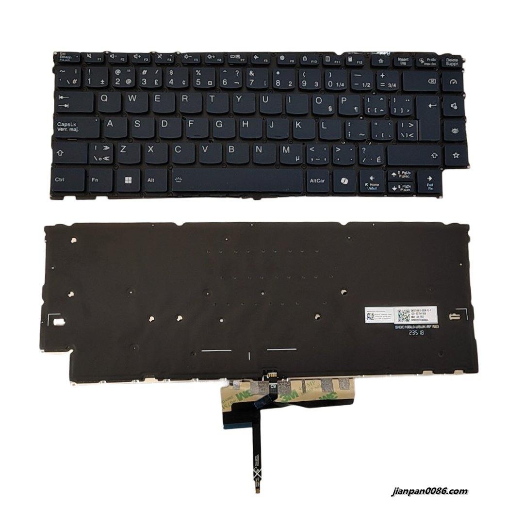 Picture of Oraginal New CanadaFrench Language For Lenovo Yoga9 14 Blue AI Backlit Laptop Keyboard SG-5840-87A SN21M77422 S421