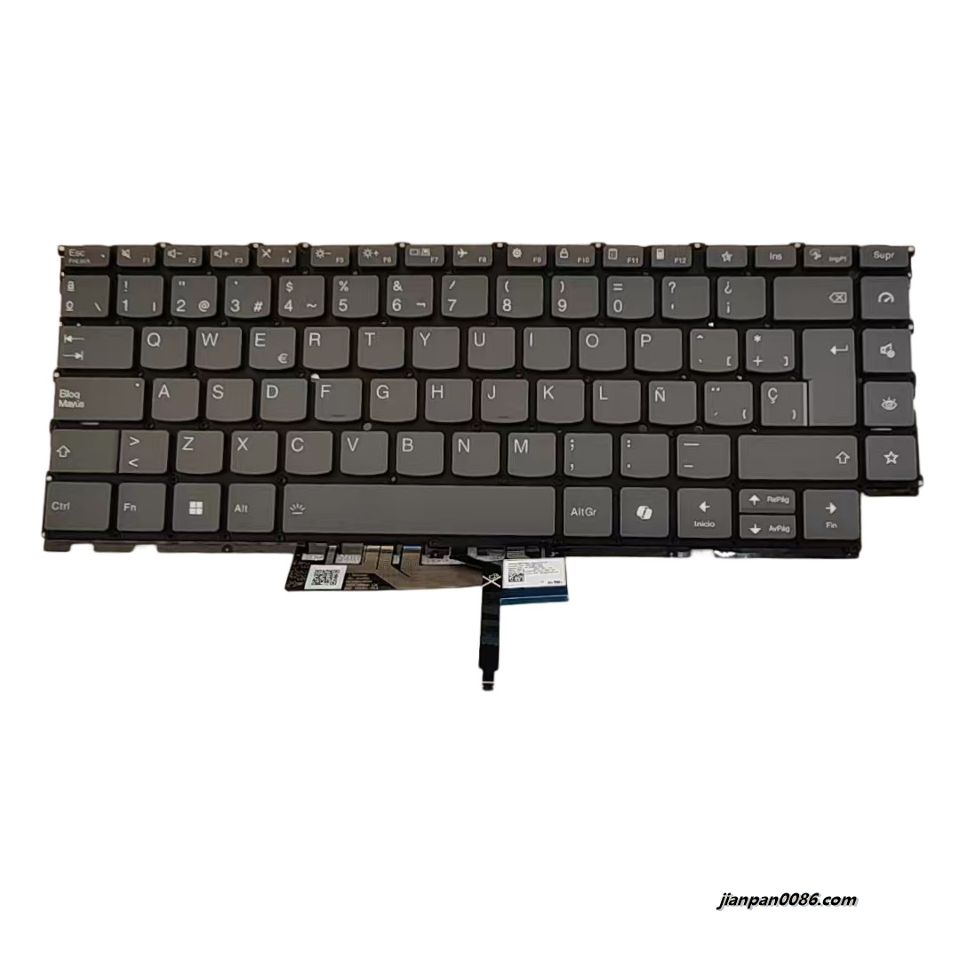 Picture of Original New SP Spanish Layout For Lenovo Yoga9 14 Laptop Grey AI Backlight Keyboard SG-B5830-2EA SN21M77346 S421