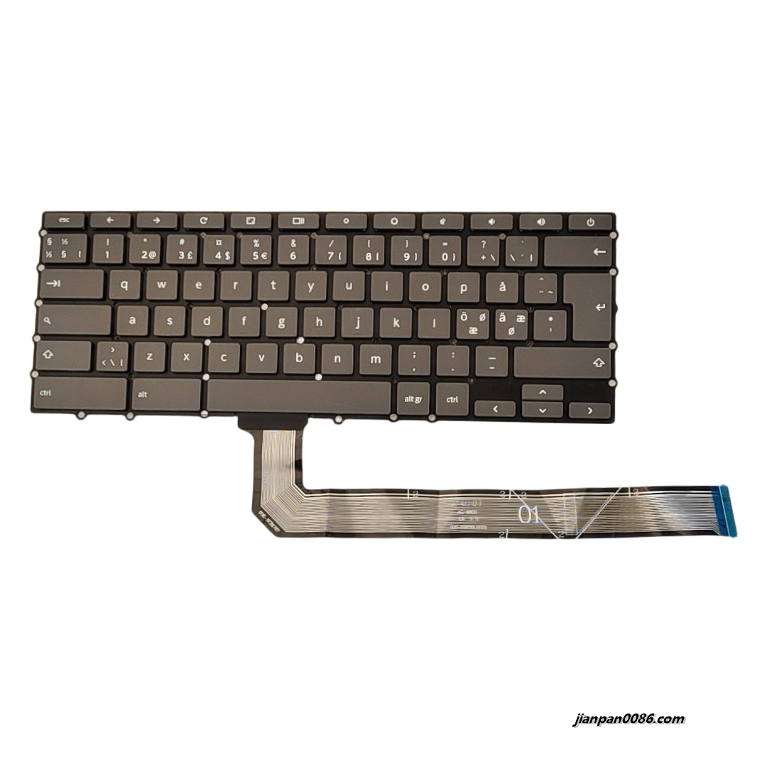 Picture of Original New DN Denmark Language For Lenovo Chromebook 14E Nobacklit Laptop Keyboard LCM18B76DN-686 SN20R49166 PK1324Y1A29 S423