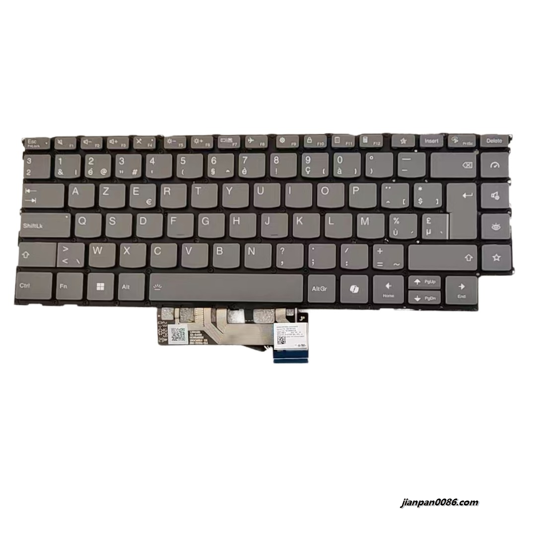 Picture of Original New Belgium Layout For Lenovo YOGA 9 14 Backlight Grey AI Laptop Keyboard SG-B5830-2JA SN21M77435 S421