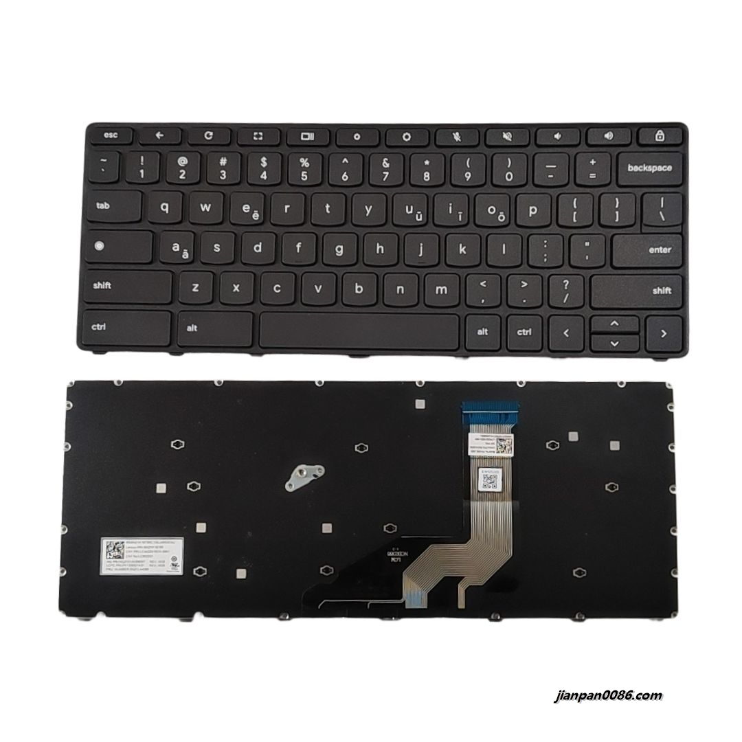 Picture of Original New Nodic Denmark Language For Lenovo 100E N24 Laptop Keyboard PK1330Q1A31 SN21K16785 S410