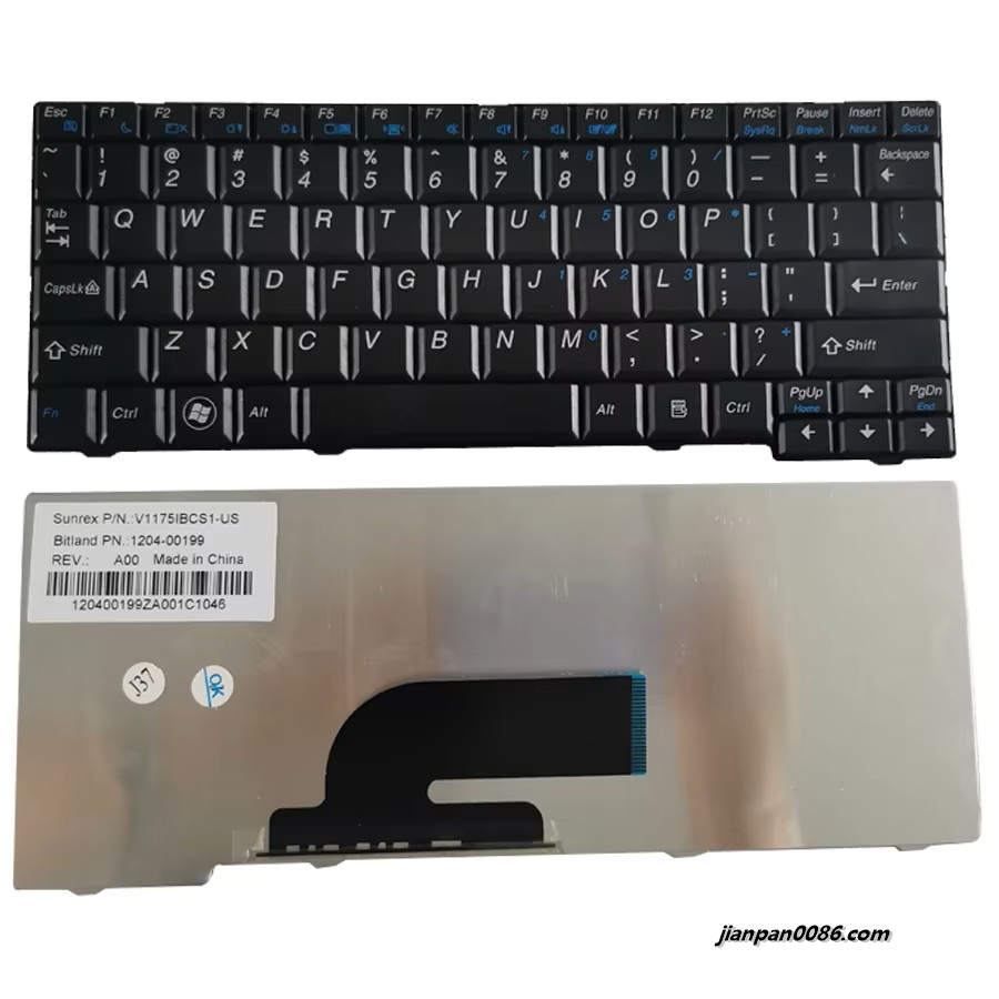 Picture of Oraginal New for Lenovo Ideapad S10-2 US Language Black laptop keyboard  V1175IBCS1-US