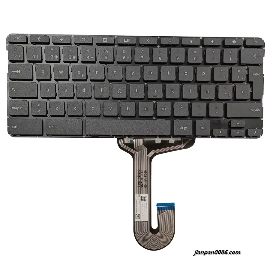 Picture of Original New Spain Language For HP Chromebook 11 G7 Black Power Button Laptop Keyboard 2H－AC2SPQ16011 PMV－PMX 60P11104