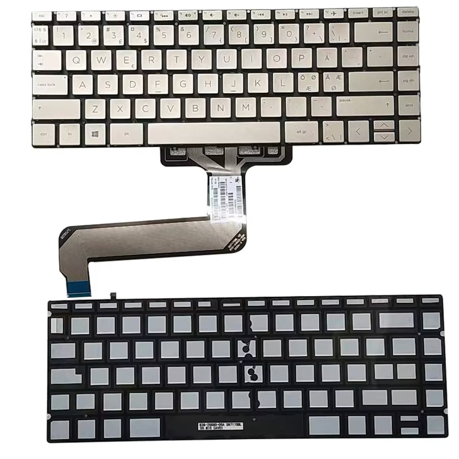 Picture of Original New Denmark Language For HP 14-AK Silver Backlight Laptop Keyboard  PK1325X1C20 40PTDH1422