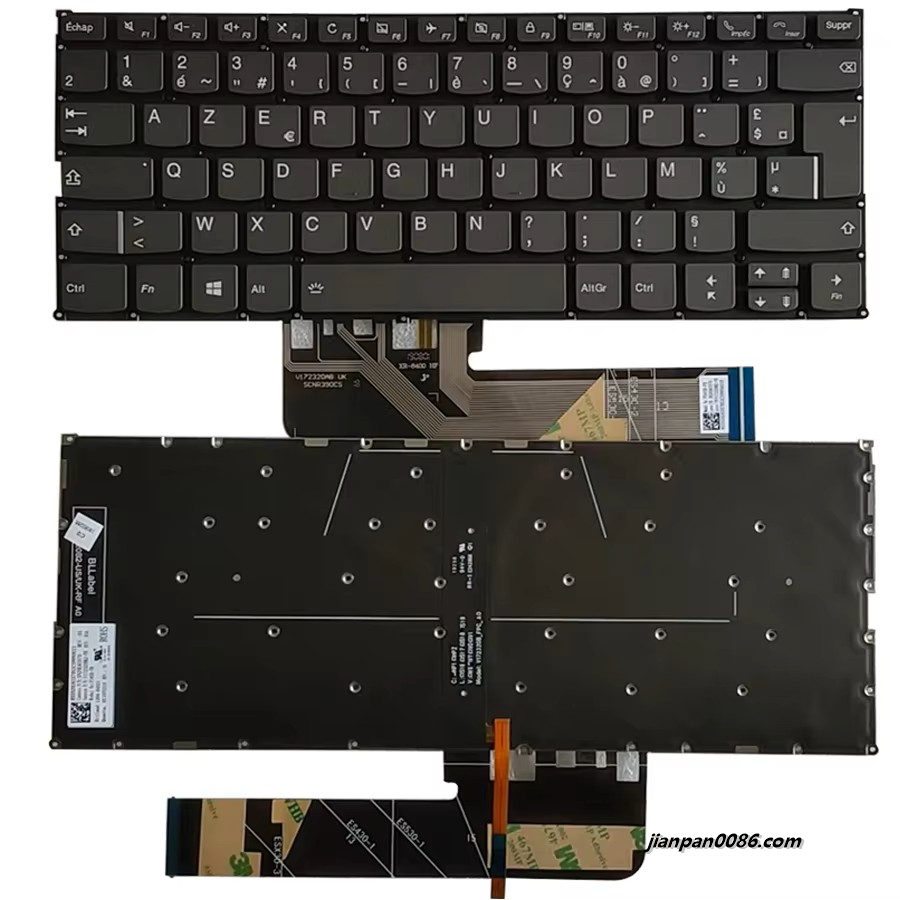 Picture of Original New French Language For Lenovo YOGA 530-14 Black Backlight Laptop Keyboard V172320BK2-FR 4PTDH5885