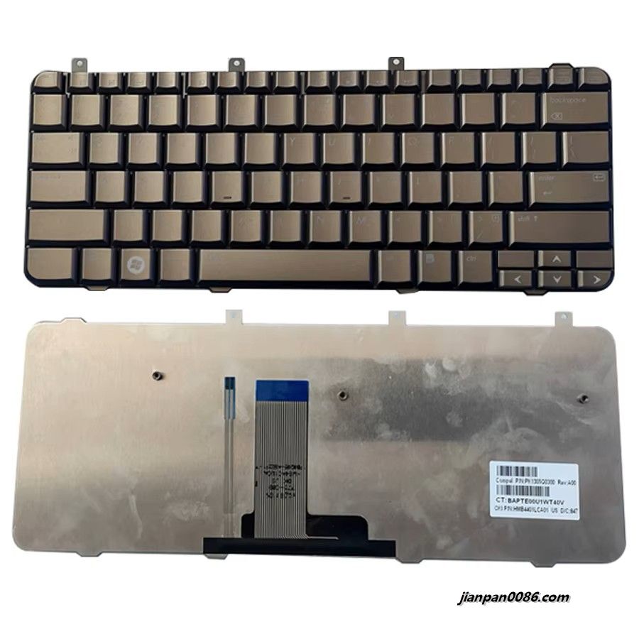 Picture of Original New US Language For HP DV2-1005 AX  Coffer Colour Backlight Laptop Keyboard PK1305Q0300 5PTDH3555