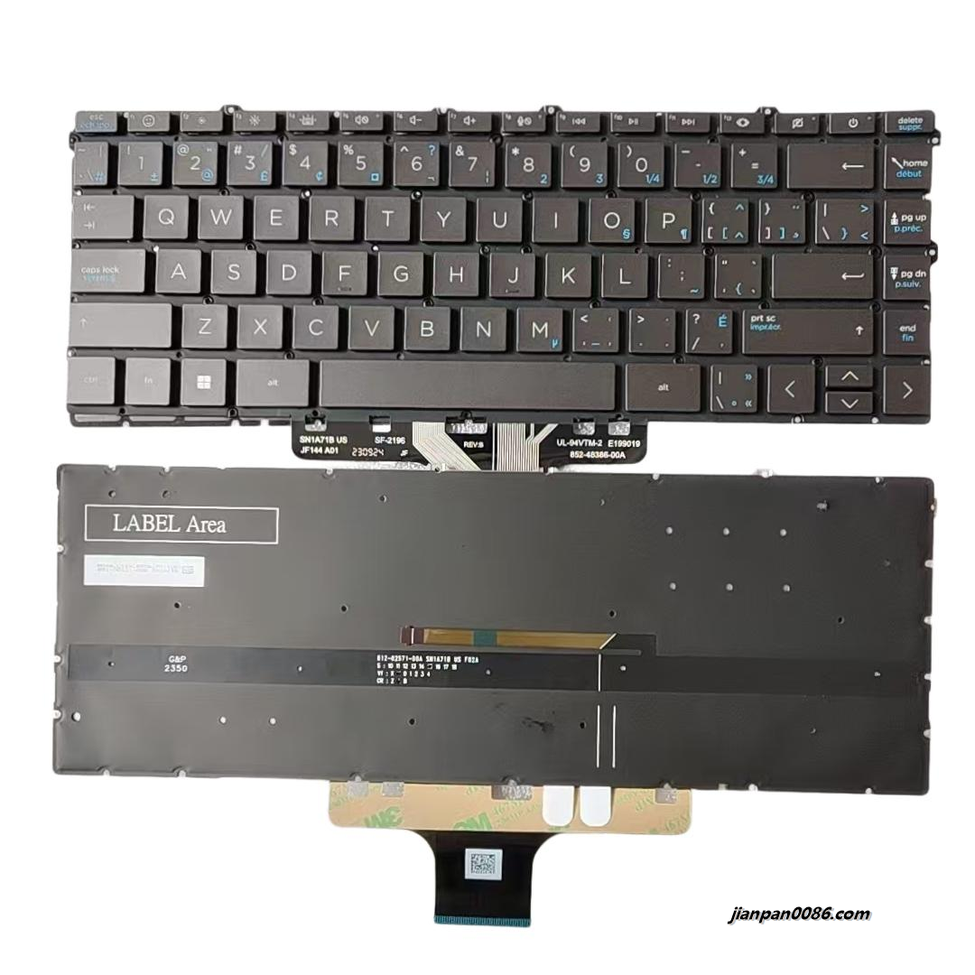 Picture of Original New Canada Language For HP 14-DW Black Backlit Laptop Keyboard SG-AB2020-86A SN1A71B2 S517