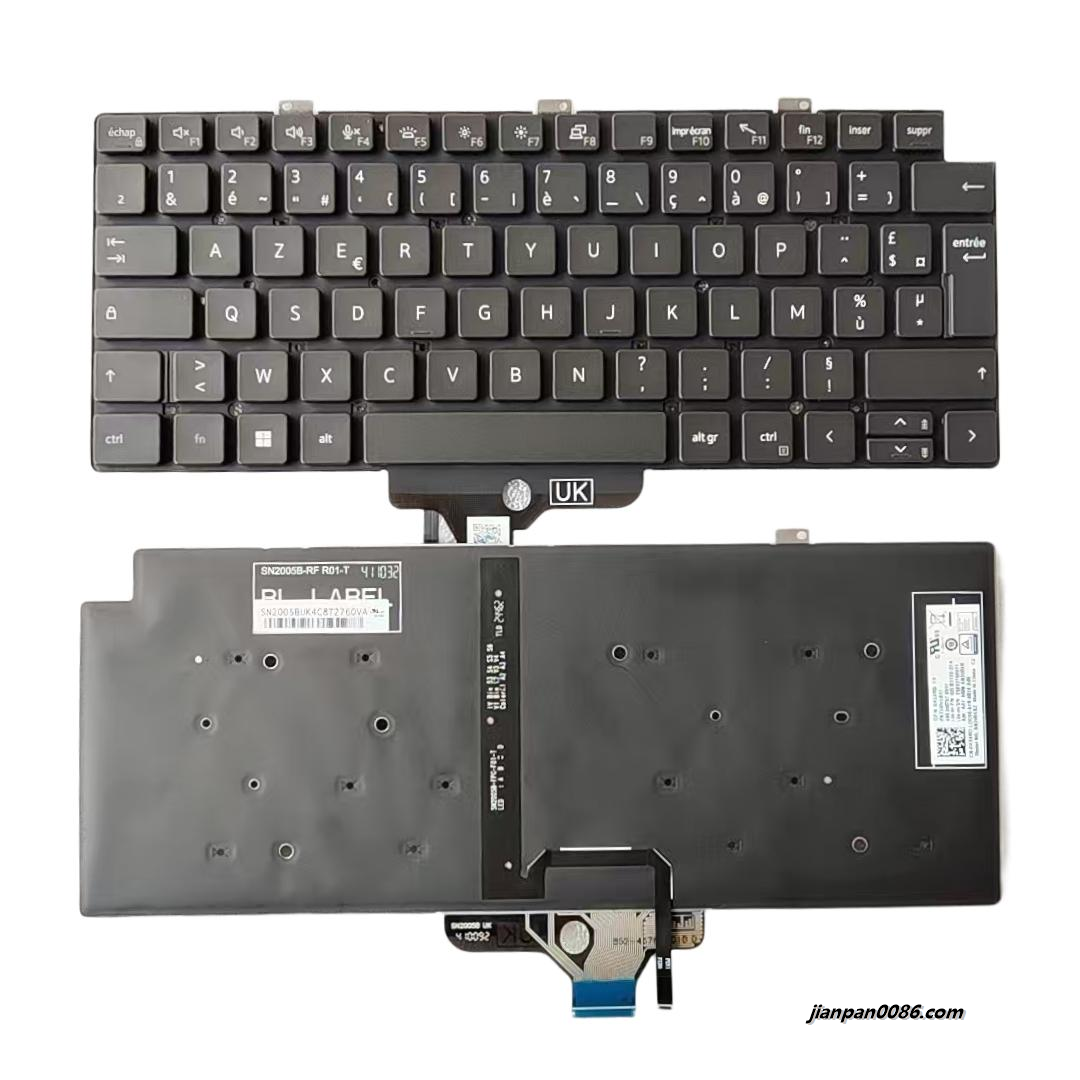 Picture of Original New French Layout For Dell 7320 Black Backlit Laptop Keyboard SG-B2750-2FA SN2005BZ PK133IV3B17 DP/N:0KX4RD S507