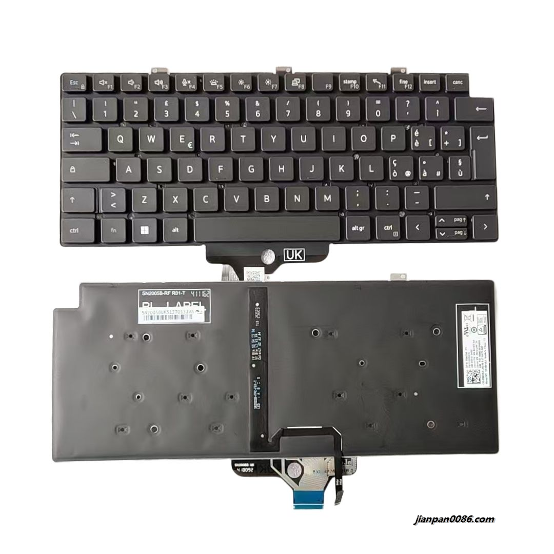 Picture of Original New Italy Layout For Dell 7320 Backlit Laptop Keyboard SG-B2750-2IA SN2005BZ PK133IV3B19 DP/N:0M45R4 S516