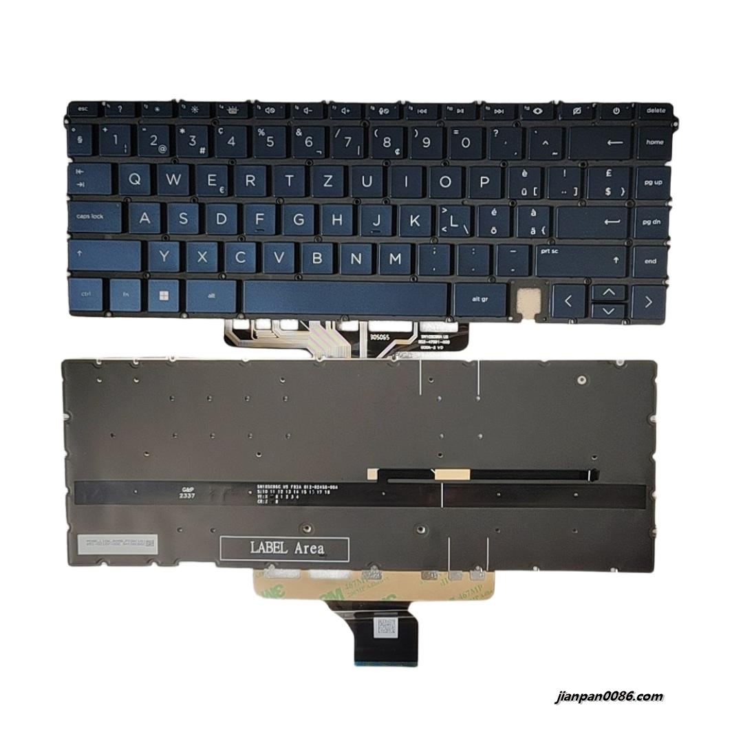 Picture of Original New Swiss Language For HP 14-EF Blue Laptop Keyboard SG-B0150-XXA SN10SCB6D PK1339C1C12 S526 