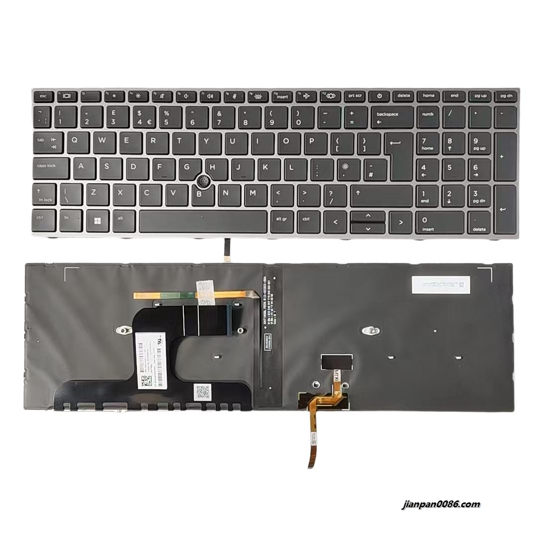 Picture of Oraginal New UK Language For HP Zbook 17 G7 Black Backlit SG-A3200-2BA SN7195BL PK132UQ2A10 S546