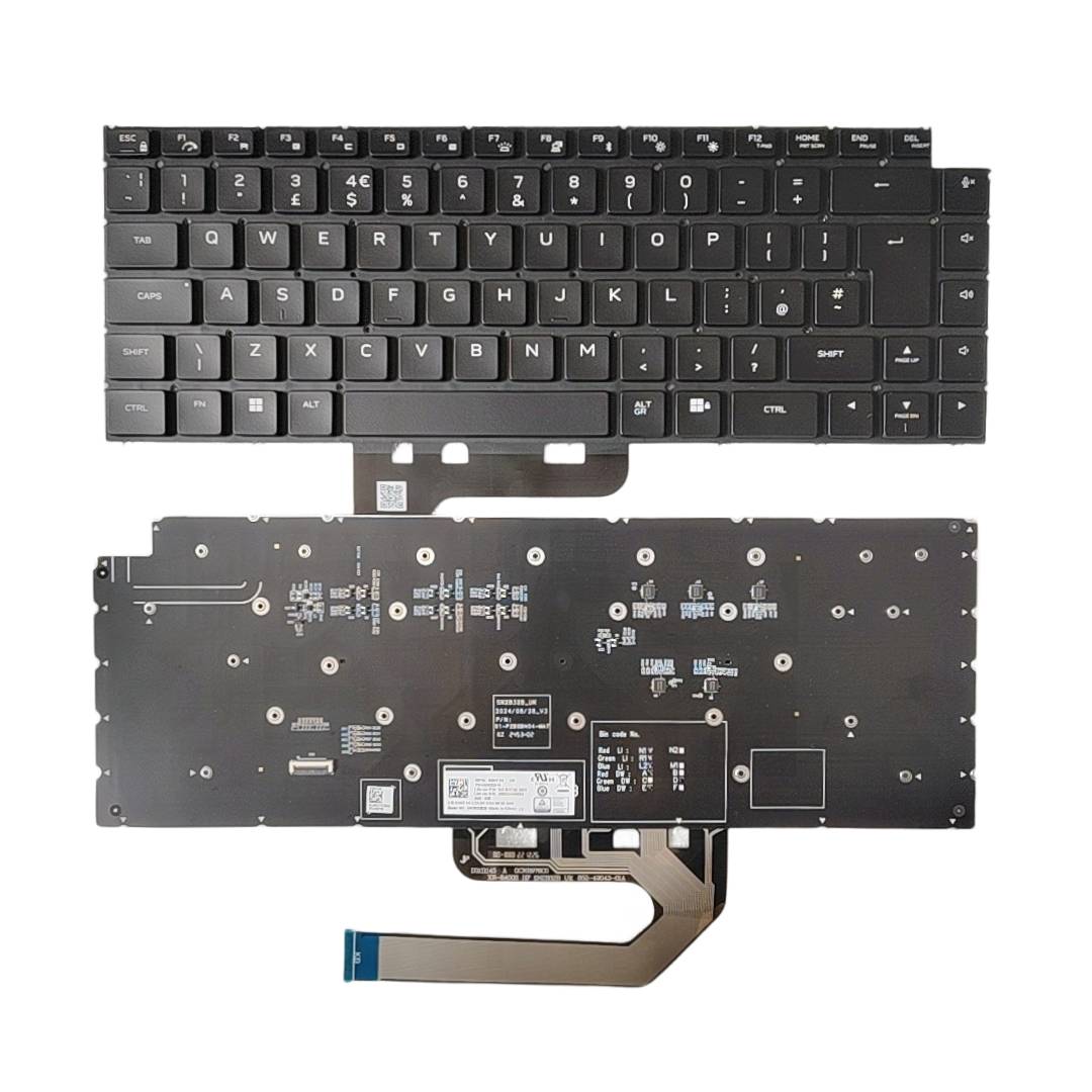 Picture of Oraginal New UK Language For Dell X16 R1 Black Backlit Laptop Keyboard SG-B3720-2BA SN2B32B20 PK133WD2A16 DP/N:0XKFX4 S543
