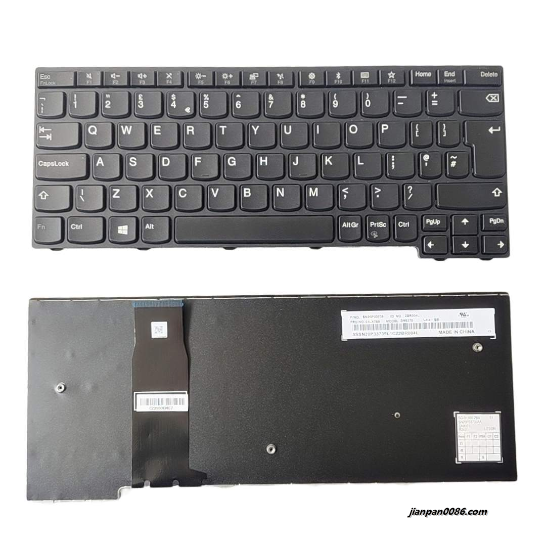 Picture of Original New UK Layout  For Lenovo Yoga 11E 5TH Black Laptop Keyboard Original SG-91500-2BA SN8370 FRU NO.01LX768 S523