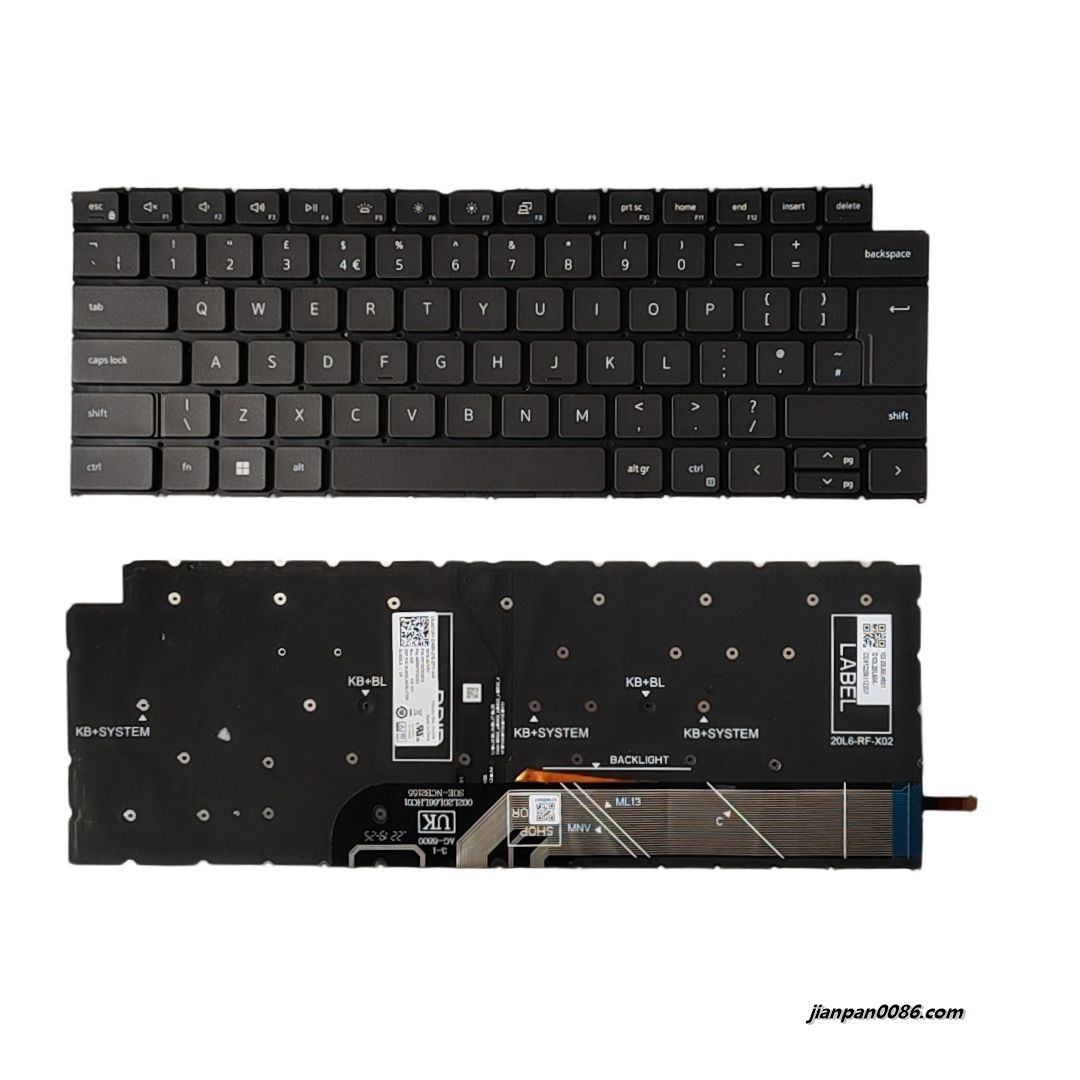 Picture of Original ​New UK Layout For DELL 3420 7490 Backlit Black Laptop Keyboard DLM20L66GBJ728W PK133ZW3B15 DP/N047VRY S551