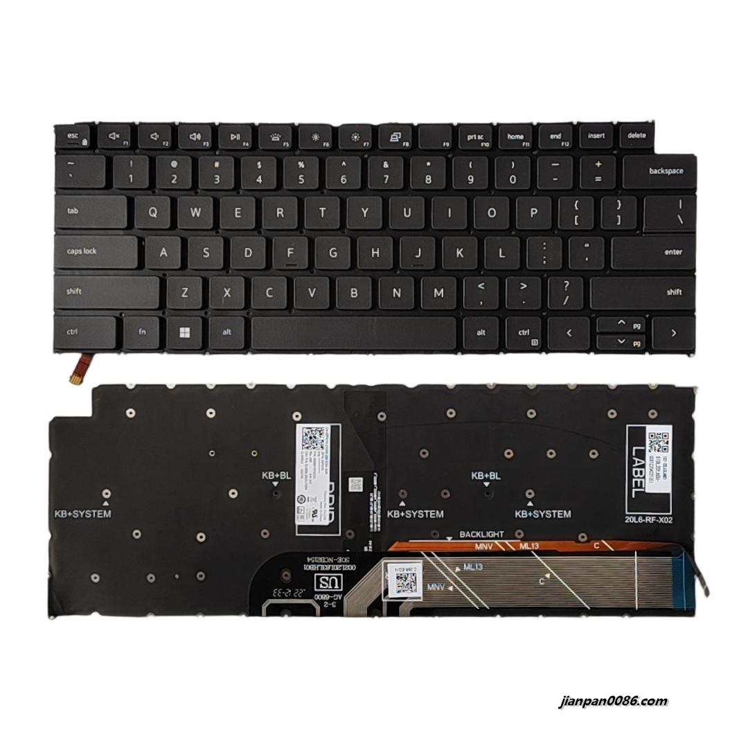 Picture of Original New US Language For Dell Inspiron 3420 7490 Black Backlight Laptop Keyboard DLM20L63USJ728W S550