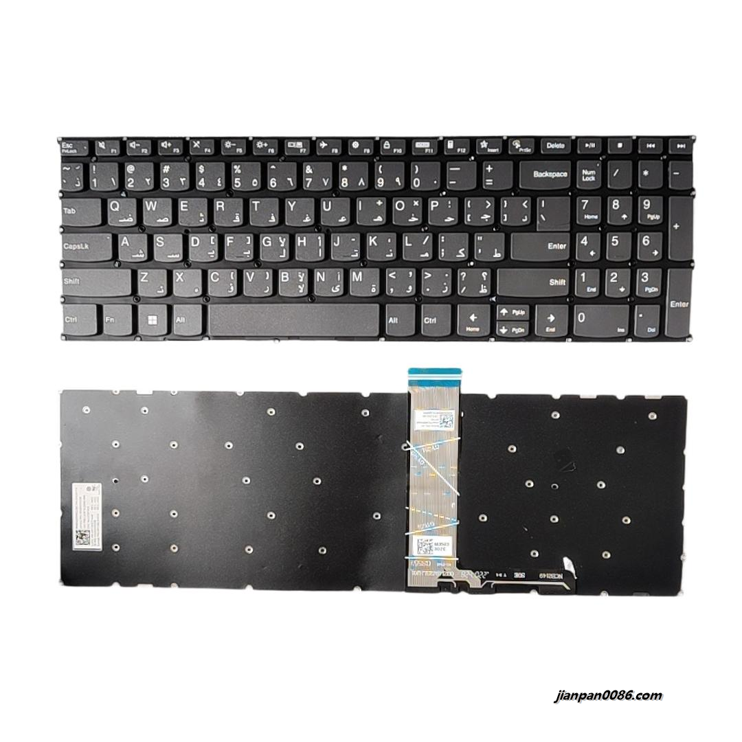Picture of Oraginal New Arabic Language For Lenovo Air-15 Gray NoBacklit Laptop Keyboard LCM19J23A0-686 SN20W65239 PK131K71A06 S554