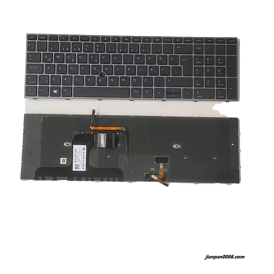 Picture of Oraginal TQ Turkey Language For HP ZBOOK Fury 15 G7 Black Backlit Laptop Keyboard SG-A3200-28A SN7195BL 2PA540 19247