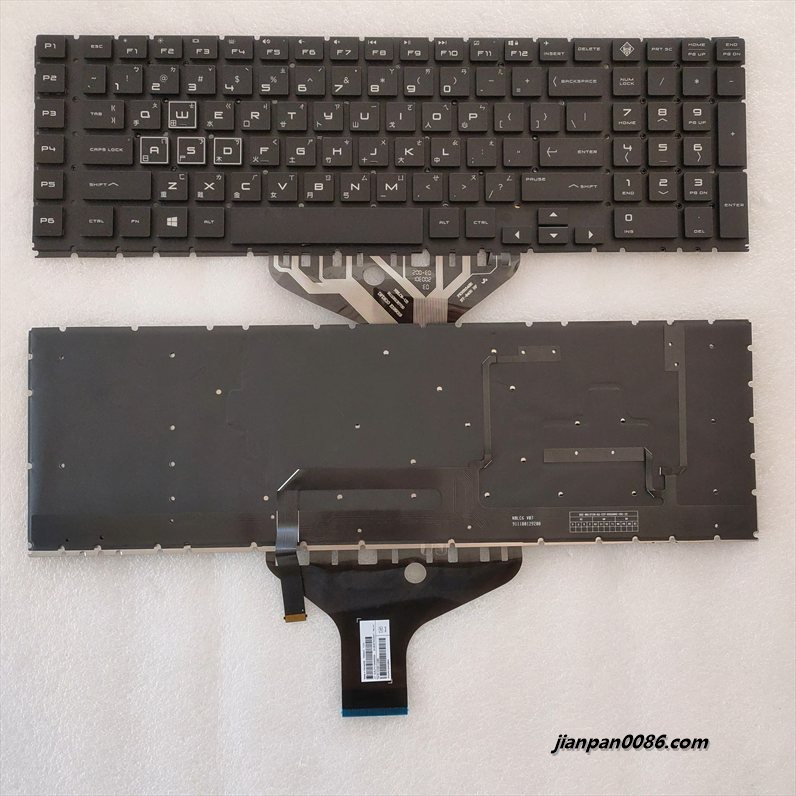 Picture of Original TW Language For HP OMEN 17-CB Black Backlight Laptop Keyboard 2H-BC6TWC24211 PK132K02B04 40P14787TDH8181