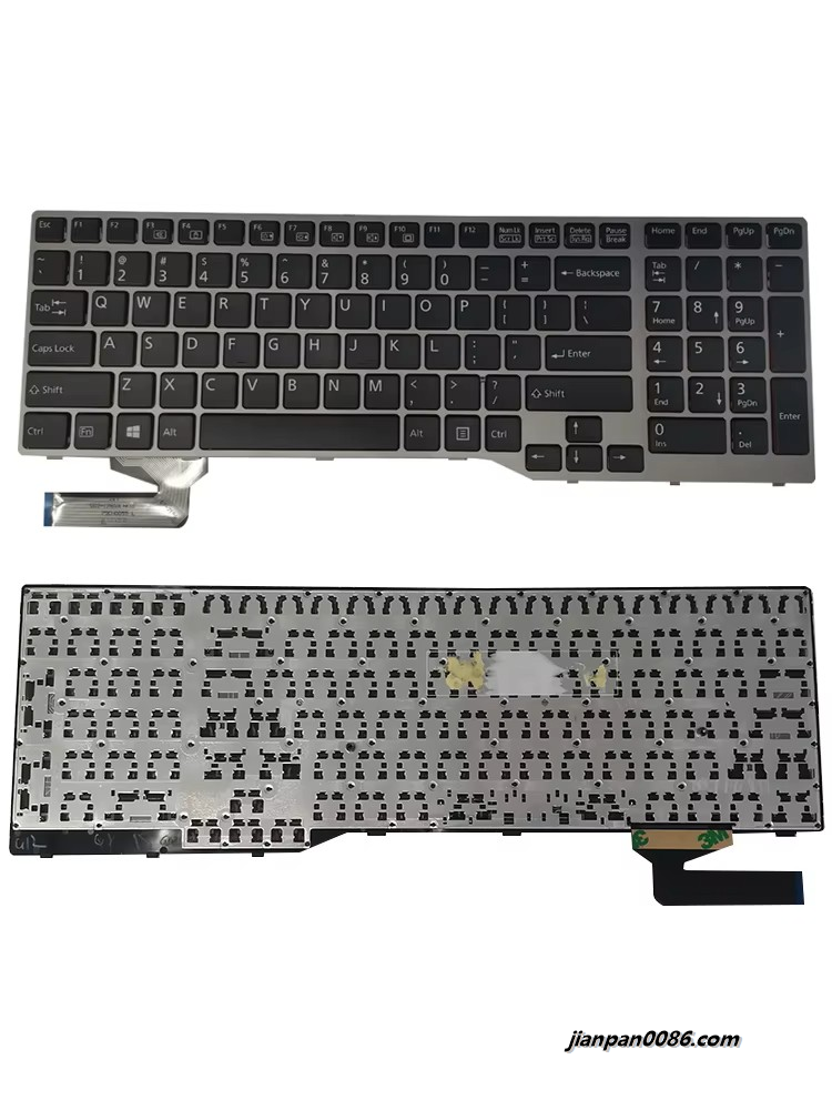 Picture of New US Language For Fujitsu E753 E754 E756 Laptop Keyboard CP670822-03 NO:FJM14B93US-D85