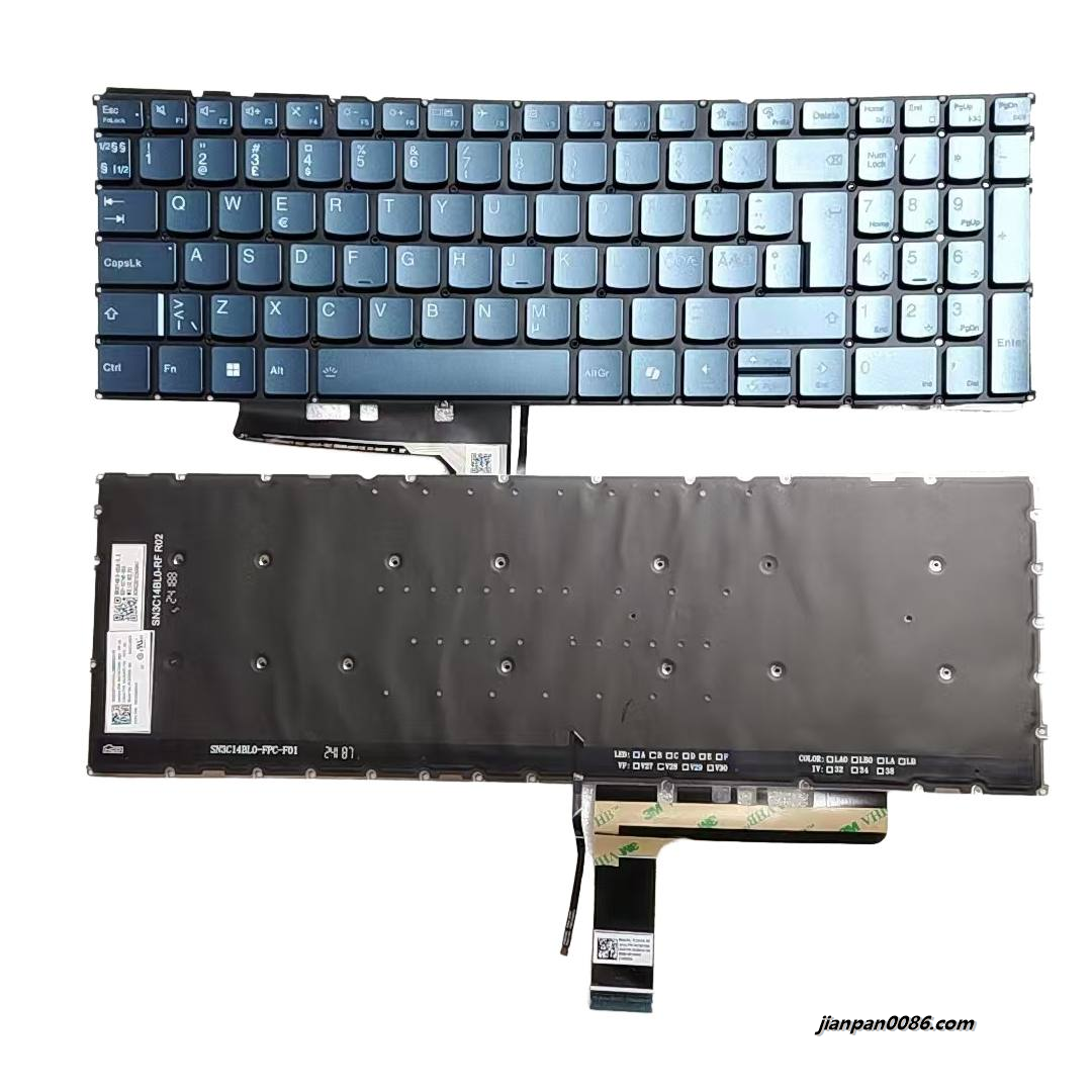Picture of Original New DN Language For Lenovo Yoga Pro 9 16 Green Backlit Laptop Keyboard SG-B4670-79A SN3C14BT0 PK133882D18 C200