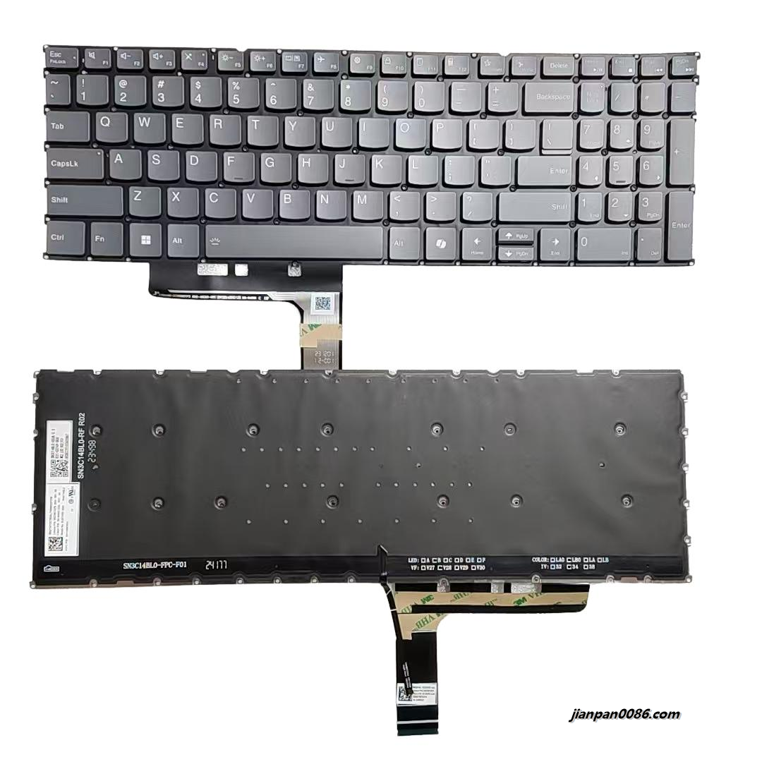 Picture of Original New US Language For Lenovo Yoga Pro 9 16 Backlit Grey Laptop Keyboard SG-B4622-XUA SN3C14BL0 PK133882B01 C200
