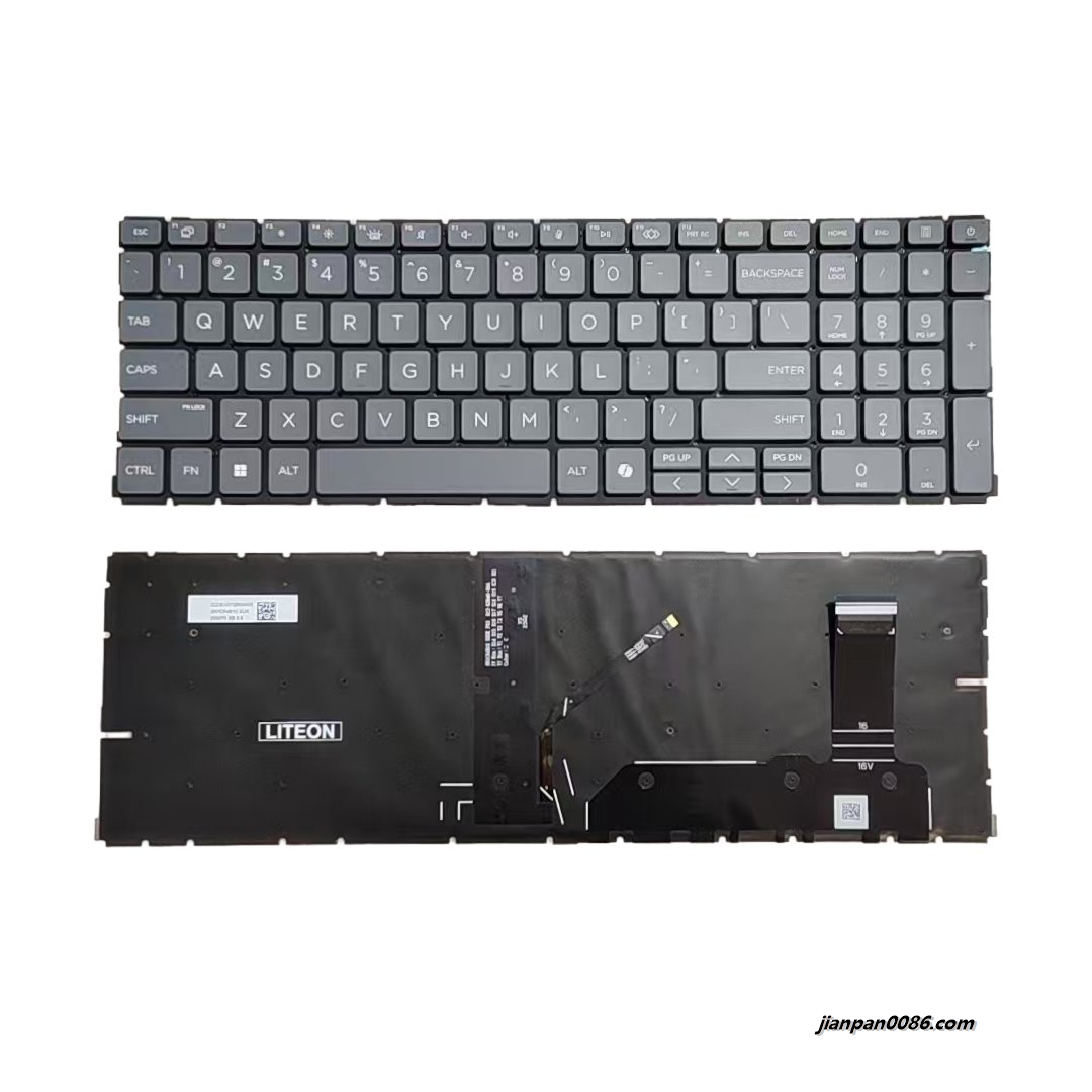 Picture of Oraginal New US Language For HP ZBook Power16 G7 Grey AI Backlight Laptop Keyboard SG-B7310-XUA SN1C64B10 C202