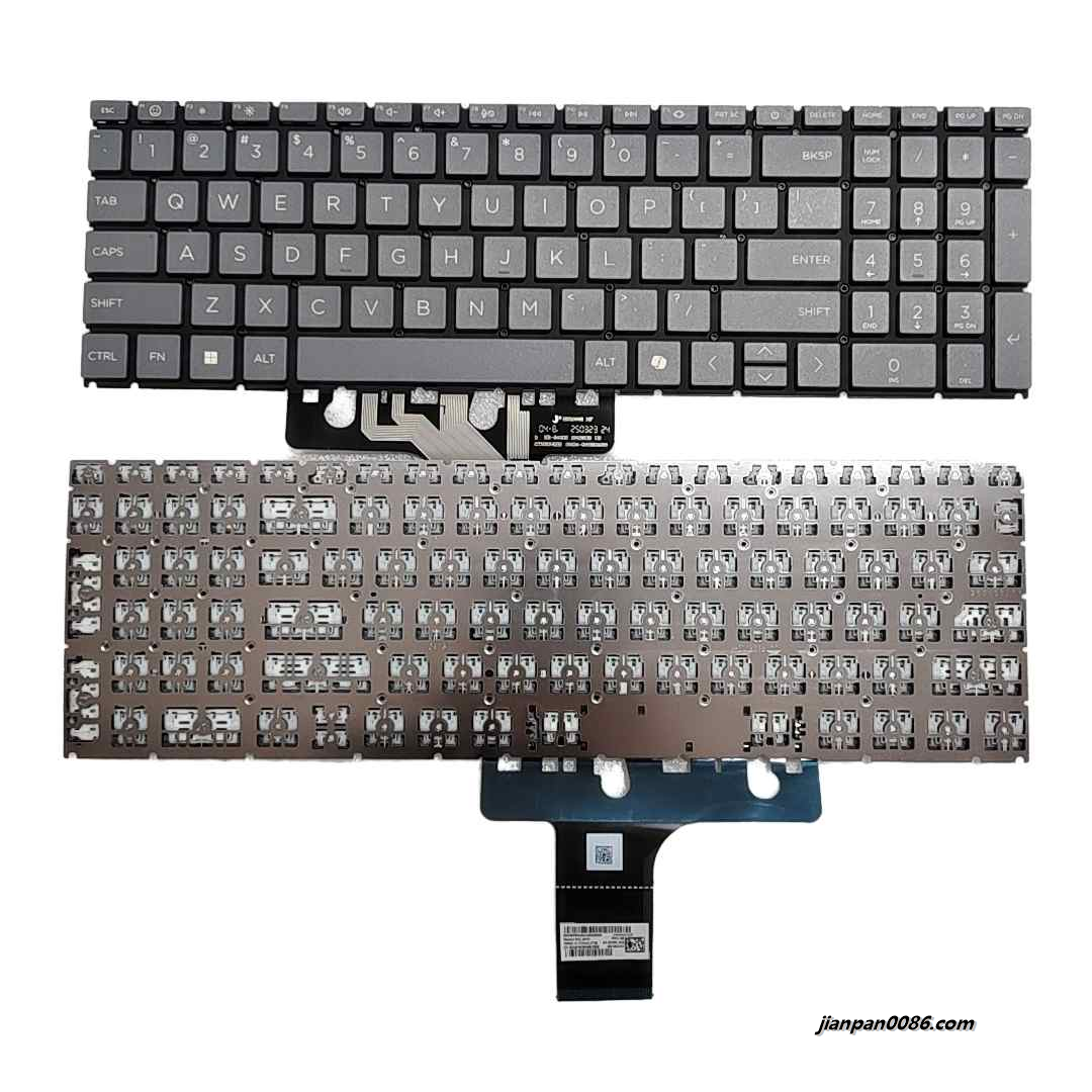 Picture of Original New US Layout For HP OmniBook Pro16 AI Grey Backlit Laptop Keyboard SG-B7650-XUA SN1B63X12 C202