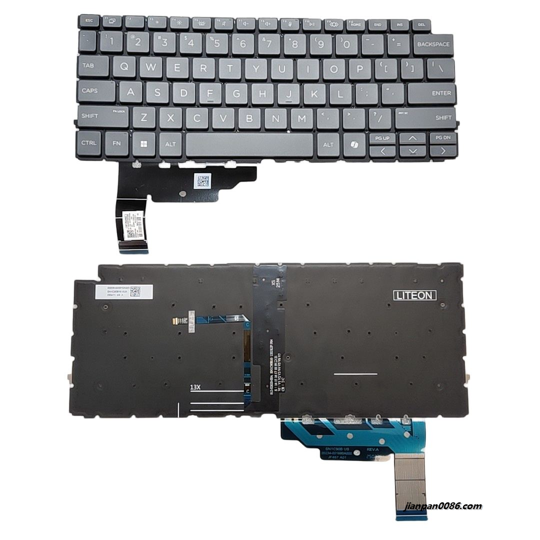 Picture of Original New US Layout For HP Pro x360 Fortis11 G9 Grey Backlight AI Laptop Keyboard SG-B9230-XUA SN1D93B10 C205
