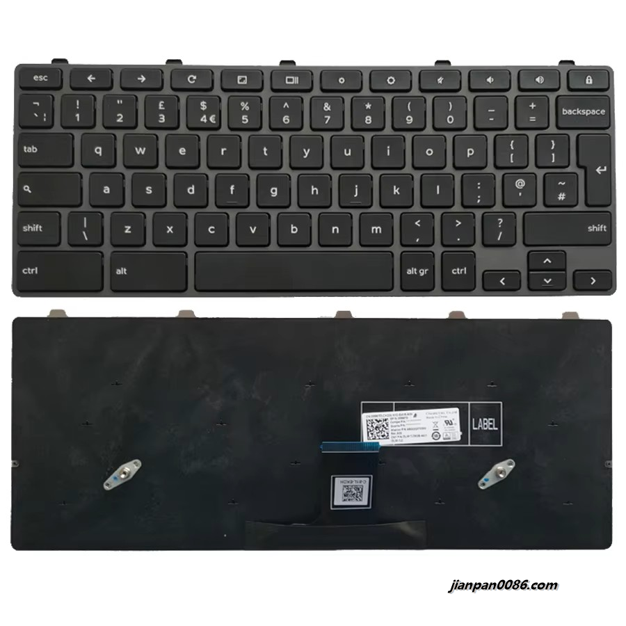 Picture of Oraginal New UK Language For Dell 5190 Chromebook Laptop Keyboard 0M96TD E194 6PCS