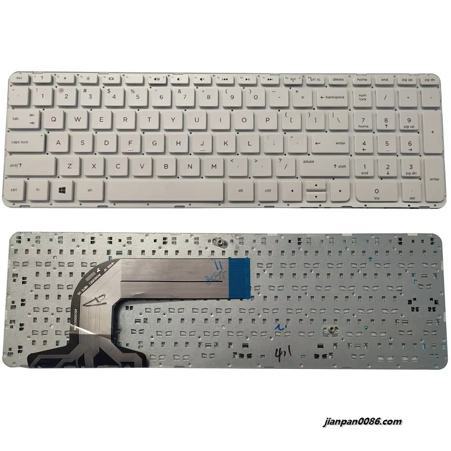 Picture of Original New US Language For HP TPN-Q118 White Laptop Keyboard 1PTDH3561