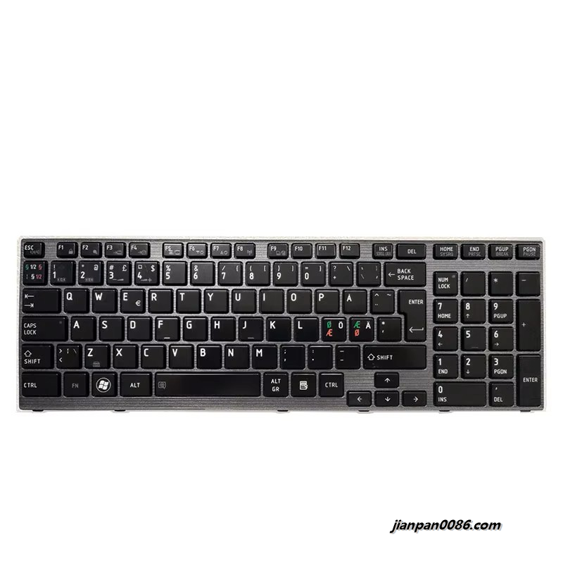 Picture of Original New Denmark Language For Toshiba Satellite A660 A665 A660D A665D Backlit  Laptop Keyboard PK130IB1A26 1PTDH777