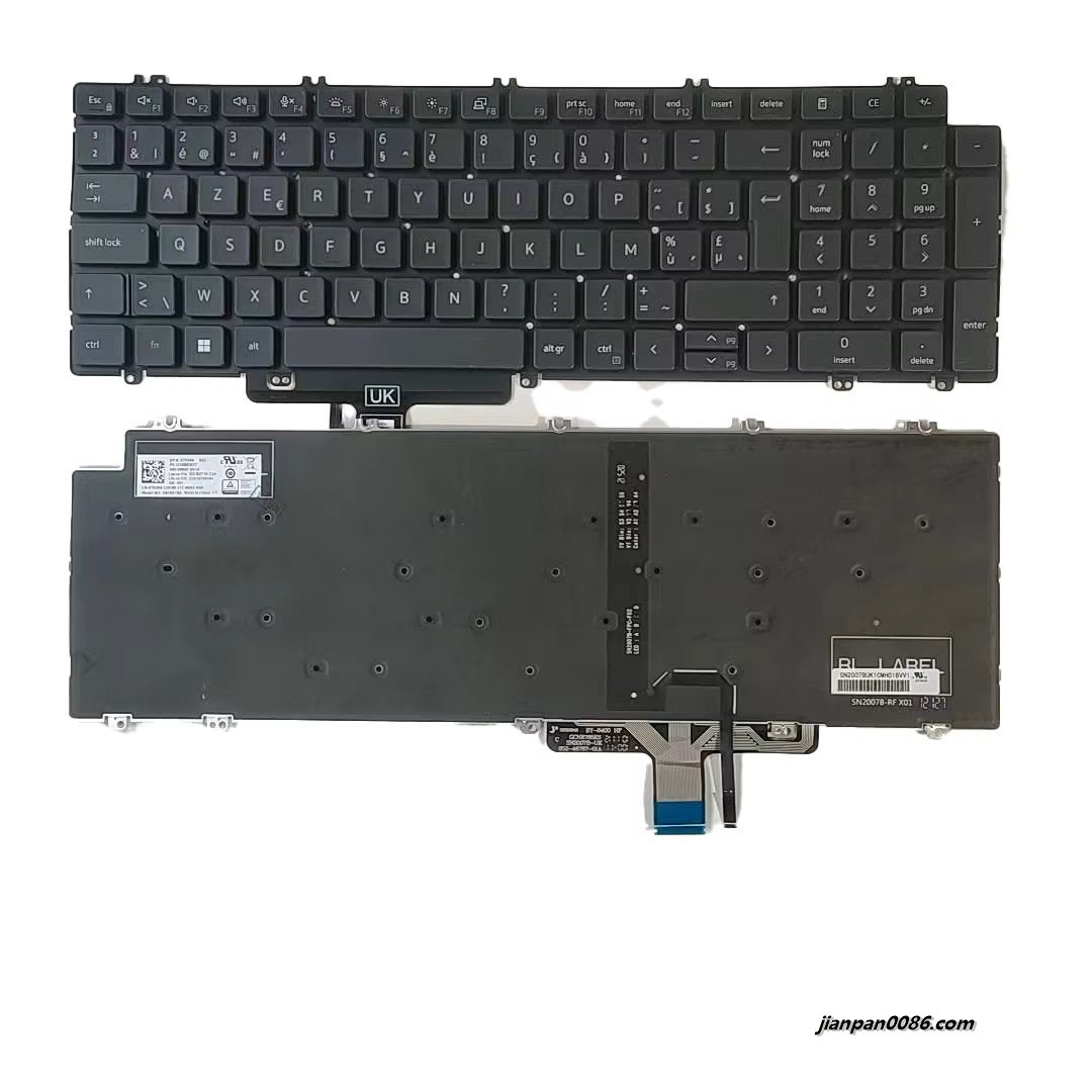 Picture of Original New Belgian Language For Dell 5520 7550 Black Backlight Laptop Keyboard SG-A2710-2JA SN2007BZ DPN0T5V04 PK133MM3B27 3PA509 18961