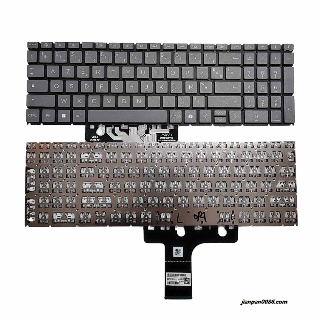 Picture of Original New French Layout For HP OmniBook Pro16 AI Grey NoBacklit AI Laptop Keyboard SG-B7650-XFA SN1B63X12 C225