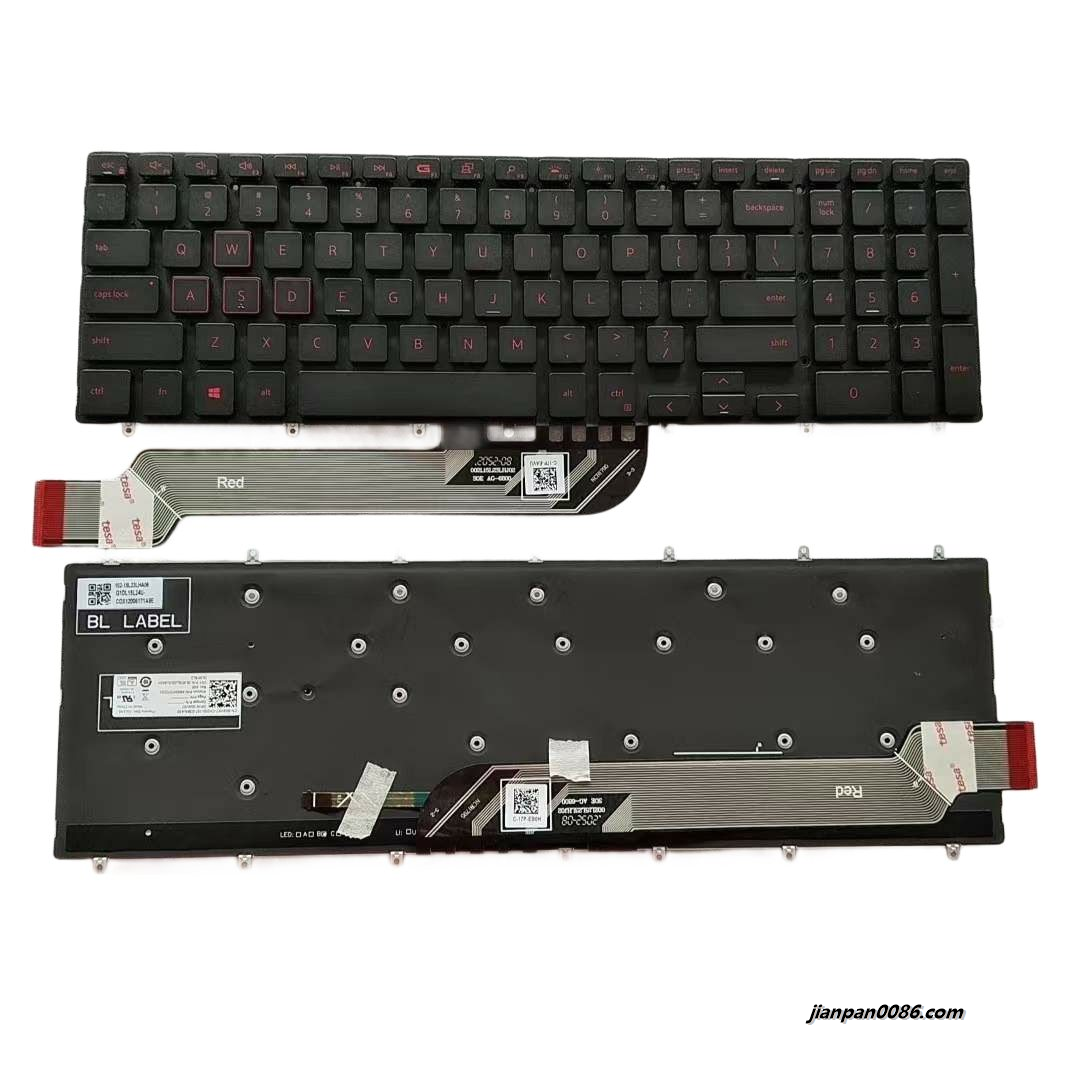 Picture of Oraginal New US Language For Dell Inspiron 7566 7567 7570 7586 Backlit Red World Laptop Keyboard DLM15L23USJ442H TDH8595