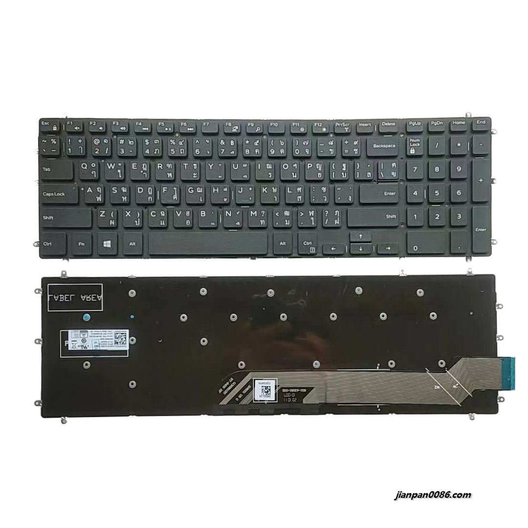 Picture of Oraginal New Thailand Language For Dell Inspiron 7566 7567 7570 7586 Black Nobacklit Laptop Keyboard SG-A85120-33A SN8251 PK131Q04A07 DP/N: 0XD7CD A242