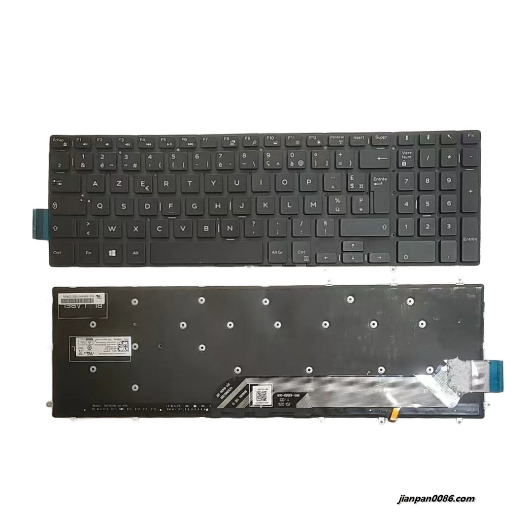 Picture of Original New French Layout For Dell 7566 7567 7570 7586 Backlit Laptop Keyboard  SG-85130-2FA SN28251BL PK131Q04B17 DP/N:0CMH7P C056
