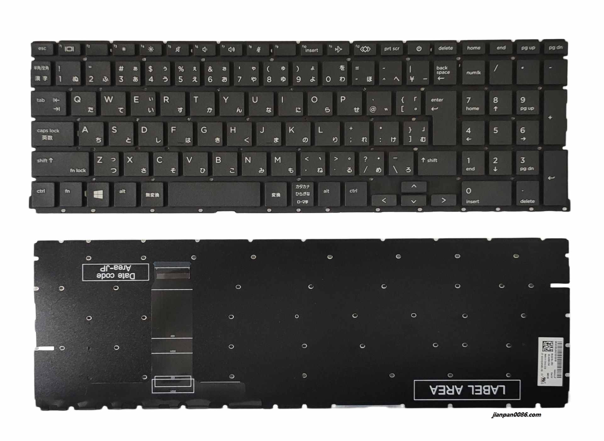 Picture of Original New Japanese Layout For HP 450 G8 NoBacklit Black Laptop Keyboard SG-A4300-2VA SN6195 A734